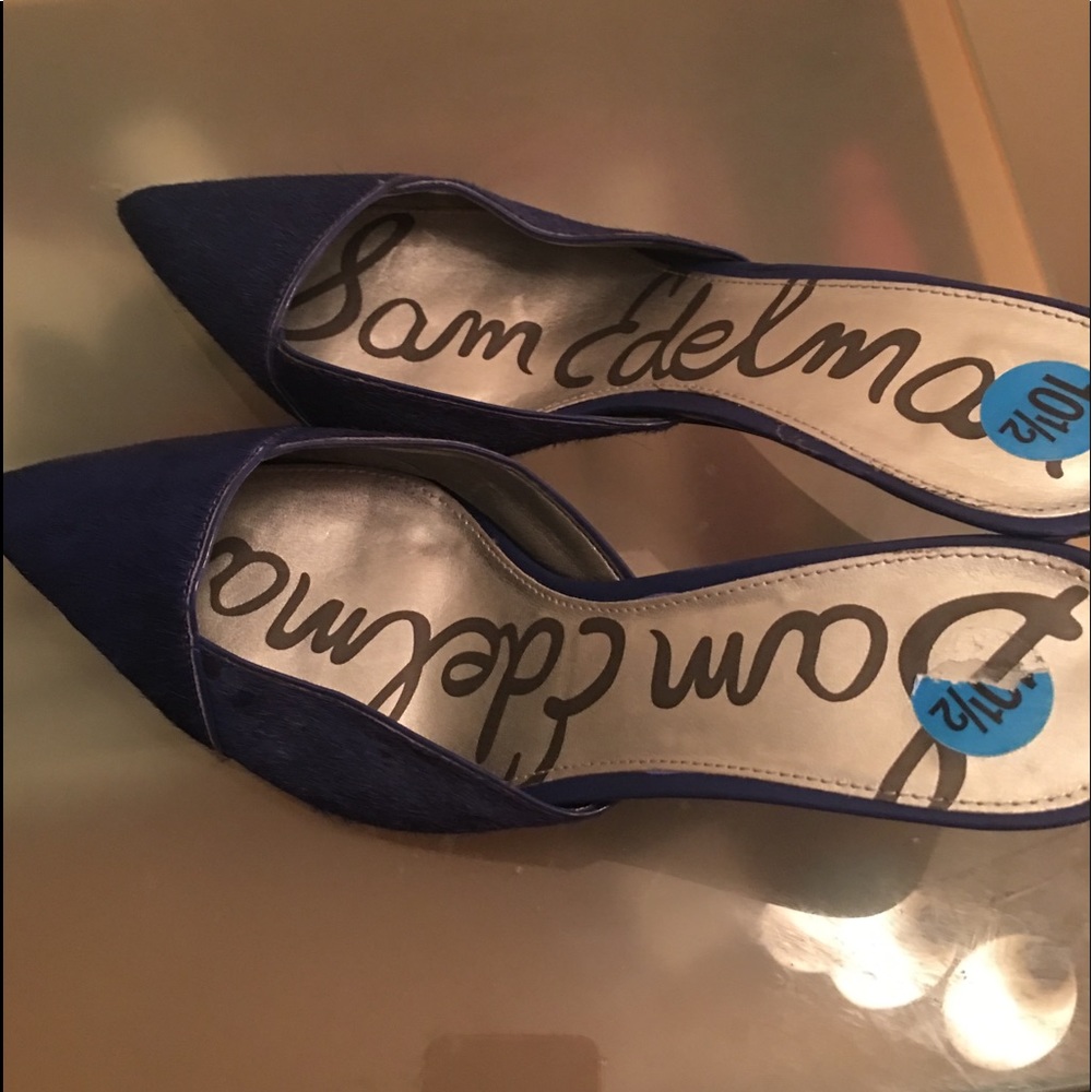Sam Edelman suede slide on shoes